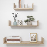 Capeview Interiors 3 Piece Oslo Wall Mounted Shelf Set