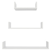 Capeview Interiors 3 Piece Oslo Wall Mounted Shelf Set