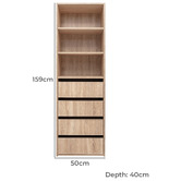 Capeview Interiors Geneva Slim Shaker Shelf Wardrobe