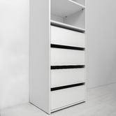 Capeview Interiors Geneva Slim Shaker Shelf Wardrobe