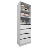 Capeview Interiors Malmo Slim Shaker Shelf Wardrobe