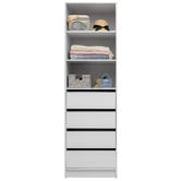 Capeview Interiors Malmo Slim Shaker Shelf Wardrobe