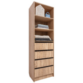 Capeview Interiors Malmo Slim Shaker Shelf Wardrobe
