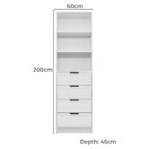 Capeview Interiors 200cm Corvallis Hamptons Wardrobe