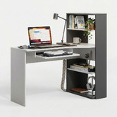 Capeview Interiors Maldera Corner Desk with Shelves