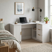 Capeview Interiors Sifiona L-Shaped Desk with Pull Handles