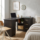 Capeview Interiors Michelin L-Shaped Desk with Oval Handles