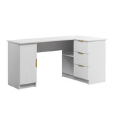 Capeview Interiors Sifiona L-Shaped Desk with Pull Handles