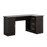 Capeview Interiors Michelin L-Shaped Desk with Oval Handles