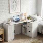 Capeview Interiors Sifiona L-Shaped Desk with Pull Handles