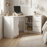 Capeview Interiors Bekston L-Shaped Desk with Pull Handles