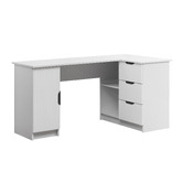Capeview Interiors Sifiona L-Shaped Desk with Pull Handles