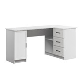Capeview Interiors Bekston L-Shaped Desk with Oval Handles