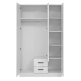 Capeview Interiors Tomus 3 Door 2 Drawer Wardrobe