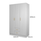 Capeview Interiors Flasco 3 Door 2 Drawer Wardrobe
