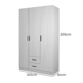 Capeview Interiors Flasco 3 Door 2 Drawer Wardrobe