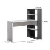 Capeview Interiors Maldera Corner Desk with Shelves