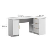 Capeview Interiors Bekston L-Shaped Desk with Pull Handles