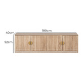 Capeview Interiors Miller Entertainment Unit with Half Moon Handles