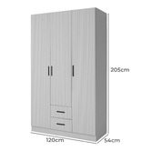 Capeview Interiors Tomus 3 Door 2 Drawer Wardrobe