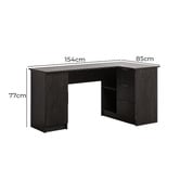 Capeview Interiors Michelin L-Shaped Desk with Pull Handles