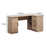 Capeview Interiors Sifiona L-Shaped Desk with Pull Handles