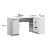 Capeview Interiors Sifiona L-Shaped Desk with Pull Handles