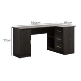 Capeview Interiors Michelin L-Shaped Desk with Oval Handles