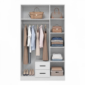 Capeview Interiors Lulea 3 Door 2 Drawer Wardrobe