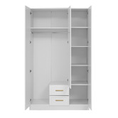 Capeview Interiors Bekston 3 Door 2 Drawer Wardrobe