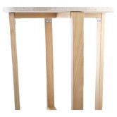 Capeview Interiors Kiri Travertine &amp; Rubberwood Side Table