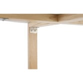 Capeview Interiors White Kiri Marble &amp; Rubberwood Side Table