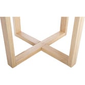 Capeview Interiors Kiri Travertine &amp; Rubberwood Side Table