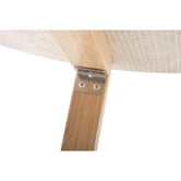 Capeview Interiors Kiri Travertine &amp; Rubberwood Side Table