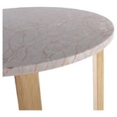 Capeview Interiors Rose Kiri Marble &amp; Rubberwood Side Table