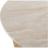 Capeview Interiors Kiri Travertine &amp; Rubberwood Coffee Table