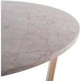 Capeview Interiors Rose Kiri Marble &amp; Rubberwood Coffee Table