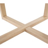 Capeview Interiors White Kiri Marble &amp; Rubberwood Coffee Table