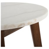 Capeview Interiors Kumi Marble &amp; Rubberwood Side Table