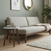 Capeview Interiors Kumi Marble &amp; Rubberwood Side Table