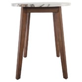 Capeview Interiors Kumi Calacatta Marble &amp; Rubberwood Side Table