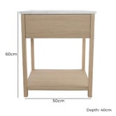 Capeview Interiors Keanne Marble Bedside Table