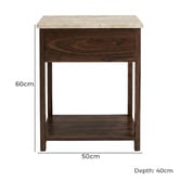 Capeview Interiors Keanne Travertine Bedside Table
