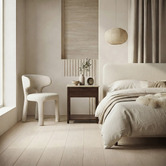 Nordvikka Keanne Travertine Bedside Table