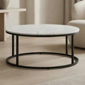 Nordvikka Kora Round Marble Coffee Table