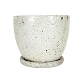 Garden Emporium Tang High Fire Clay Planter with Saucer