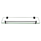 Albion Collection Gale Stainless Steel &amp; Glass Bathroom Shelf