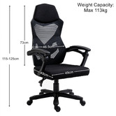 Albion Collection White &amp; Black Modern Office Chair