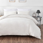 Albion Collection White Seraffin Cotton Quilt Cover Set | Temple & Webster