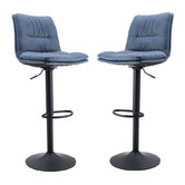 Albion Collection Almario Upholstered Adjustable Barstools
